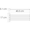 Держатель полотенец четверной WASSERKRAFT K-1034POLISHED GOLD K-1034PG